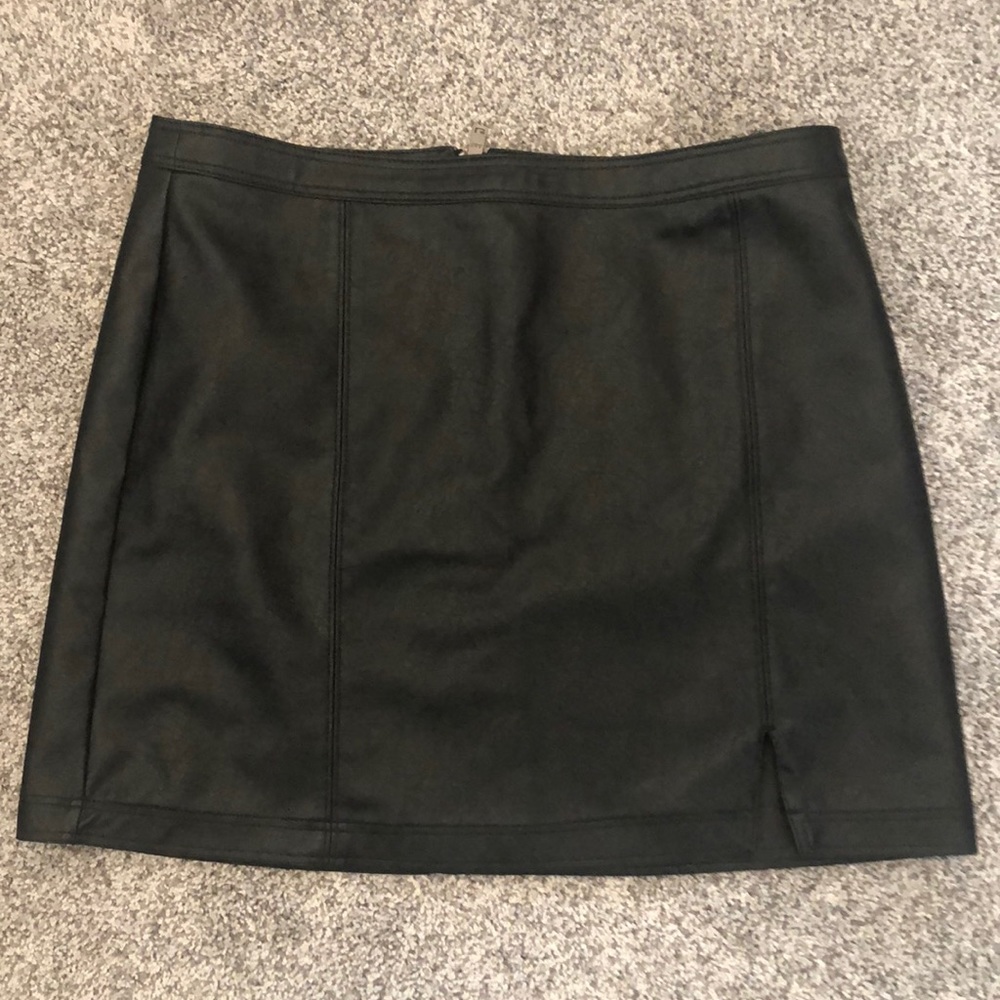 Abercrombie & Fitch Vegan Leather Mini Skirt